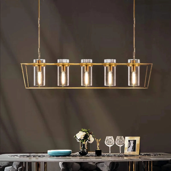 Linear LED Chandelier | Matte Gold | CL85075L