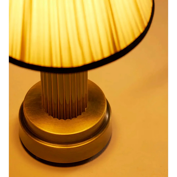 Pleated Fabric Shade Table Lamp | Brass | CLKKJIM58