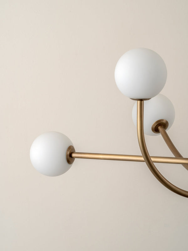 Ilvelia Brass Glass Chandelier