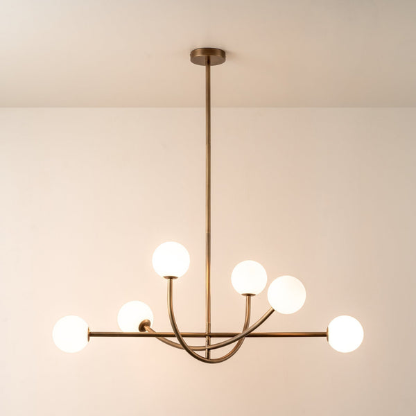 Ilvelia Brass Glass Chandelier