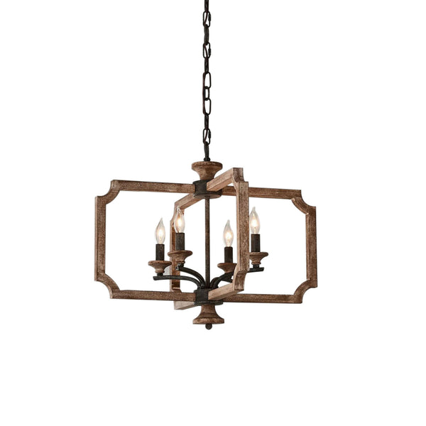 Eirikuvyi Vintage Creativity Wood Lantern Pendant Lamp