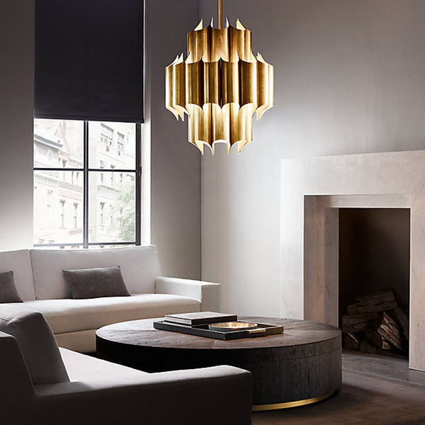 Arisha Simple Retro Creative Chandelier Brass Bedroom