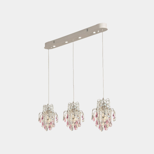 Pendant Light Crystal Waterdrop, Single Light / 3 Lights