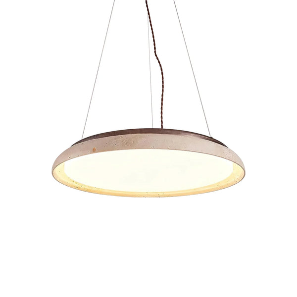 Round Piedra Travertine Pendant Lamp