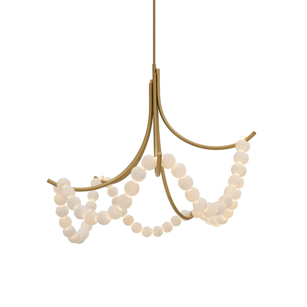 Zavenarae Nordic Art Nickel Alabaster Chandelier