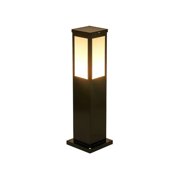 Square Modern Bollard Outdoor Light