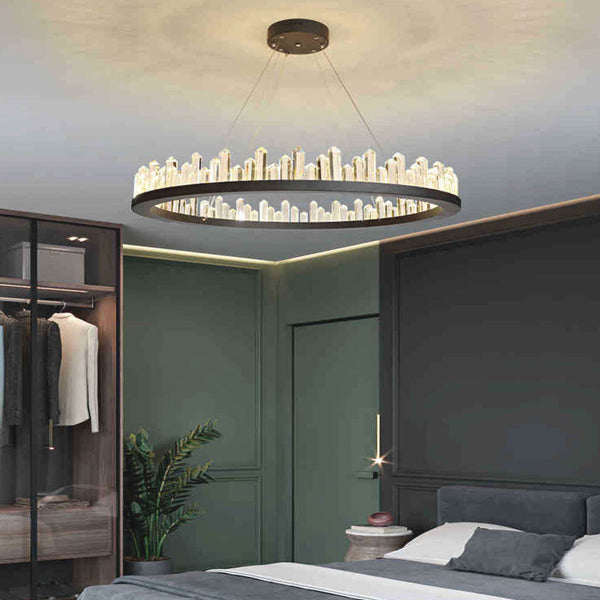 Chandelier Modern Luxury Crystal Circle Round / Rectangle