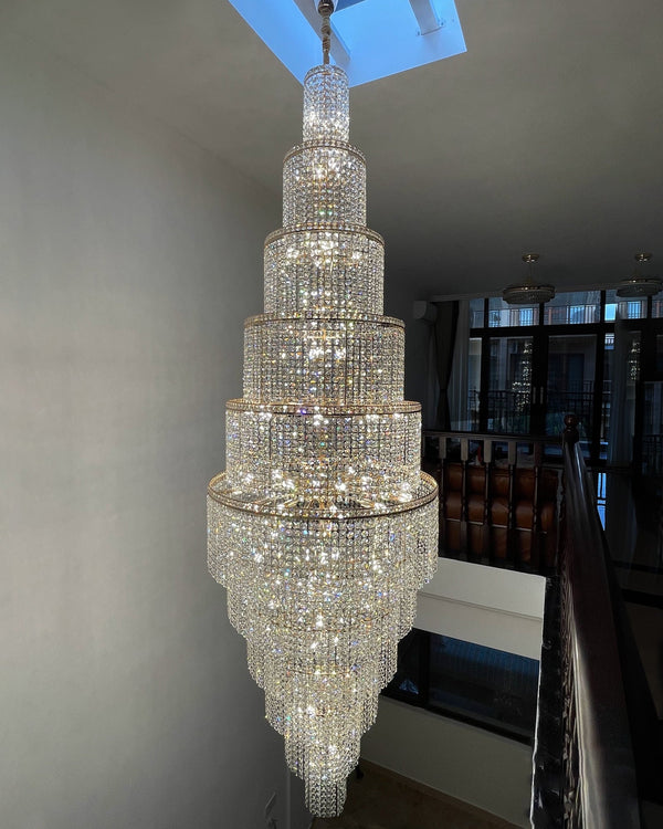 Tiered Crystal Foyer Chandelier