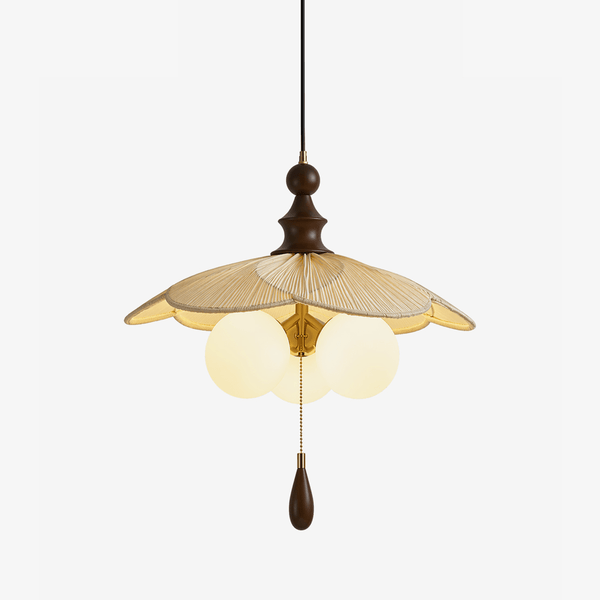 Vintage Pleated Petal Pendant Light