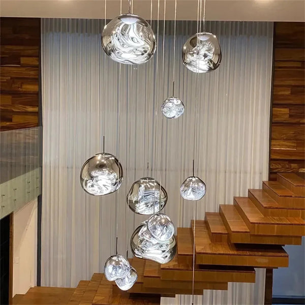 Ruby Contemporary Bubble Pendant Chandelier