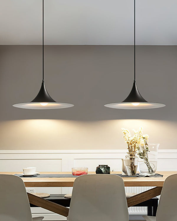 Viro Pendant Lamp Slim Neck and Wide Flare Contemporary Dining