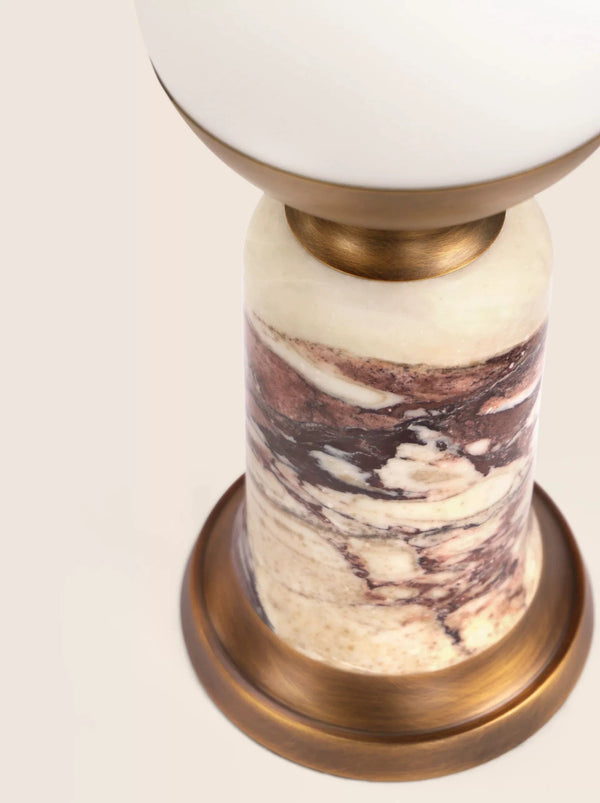 Red Marble Table Lamp | Opaline Glass | CLHDAD466R
