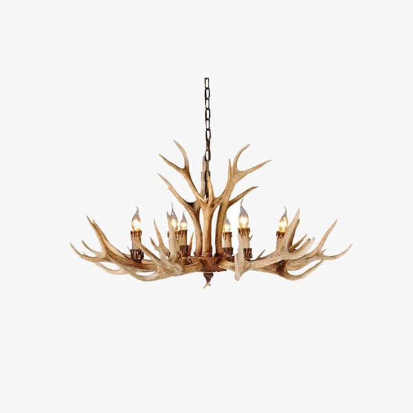 Epoch Retro Deer Horn Resin Chandelier Living Room