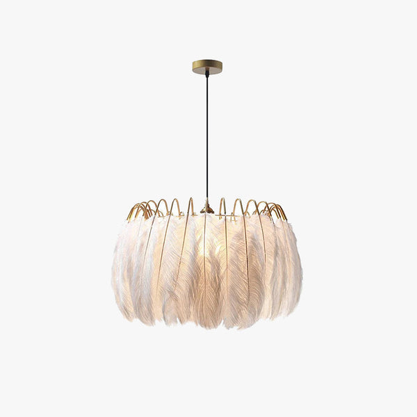 Luxury Feather Pendant Light Dimmable for Living Room