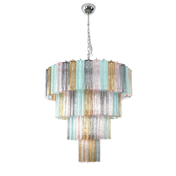 Multicolor Tronchi Murano Glass Chandelier