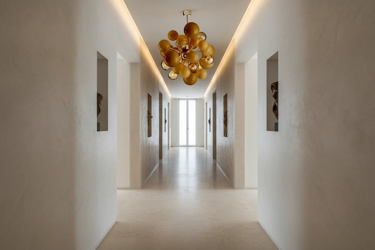 De Silva Chandelier | Orange Murano-Style Glass | CLPT80C5