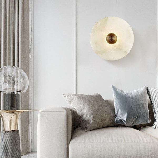 Round Alabaster Wall Lamp