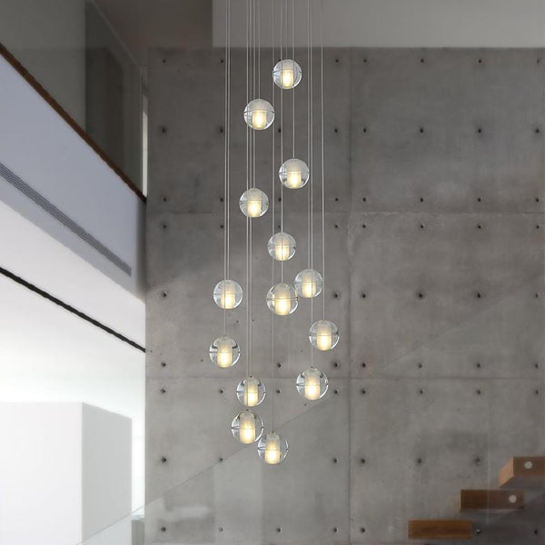 Modern Minimalist Crystal Glass Pendant Light