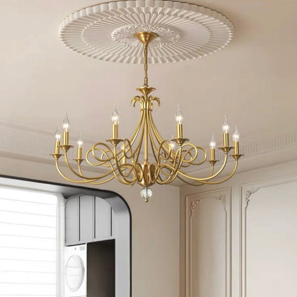 Branch Candle Chandelier Luxury Brass Multi-Light