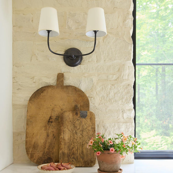 Olvaror Vintage Industrial Fabric Sconce Wall Lamp