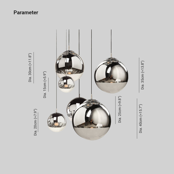 Valentina Industrial Round Metal Glass Pendant Light Living Room