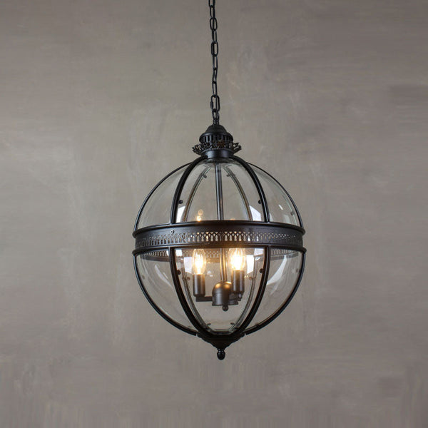 Svelte Vintage Industrial Glass Pendant Light