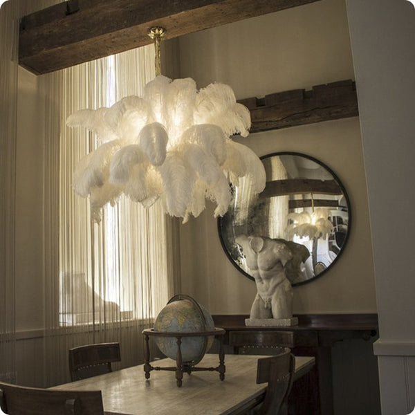 Ostrich Feather Chandeliers