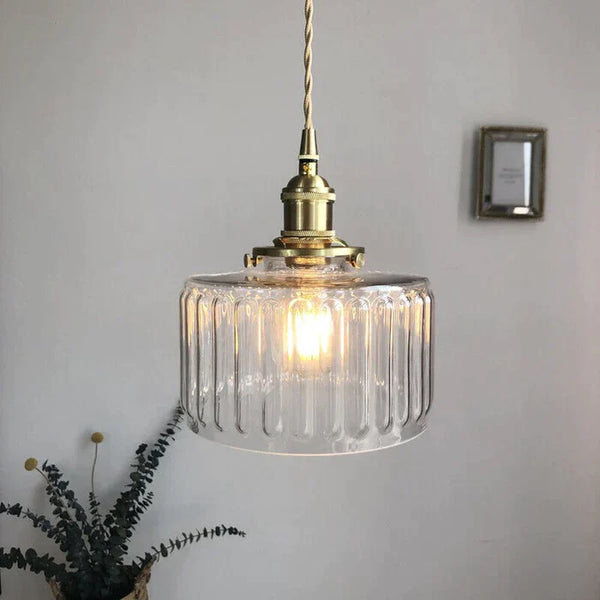 Vintage Glass Pendant Light