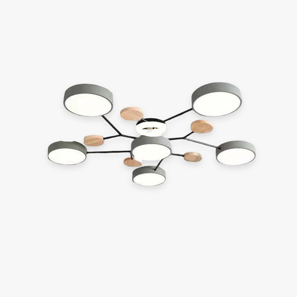 Nordic Style Disc LED Ceiling Light Dimmable Metal for Living Room