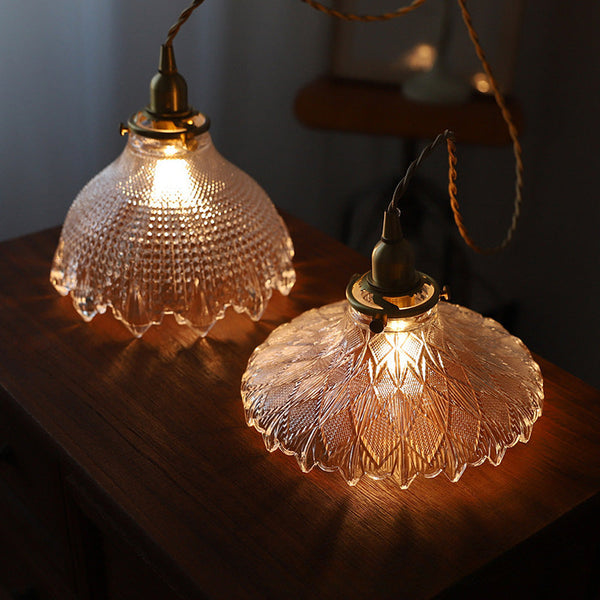 Vintage Glass Disc Design Style Pendant Light