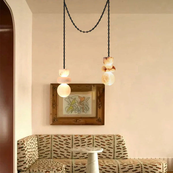 Alabaster Cluster Chandelier