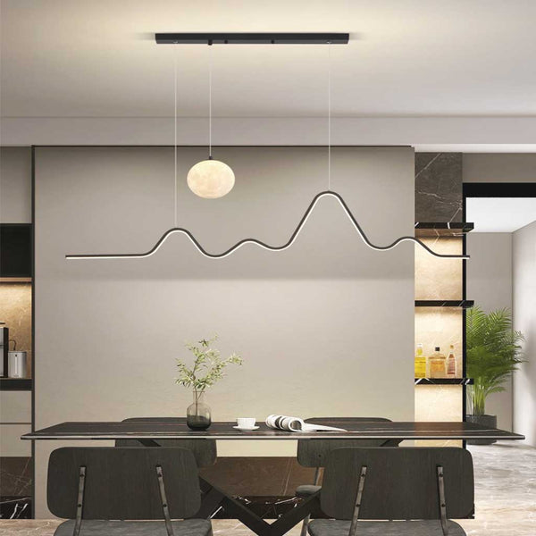 Pendant Light Nordic Decorative Moon and Wavy LED, 3 Colors