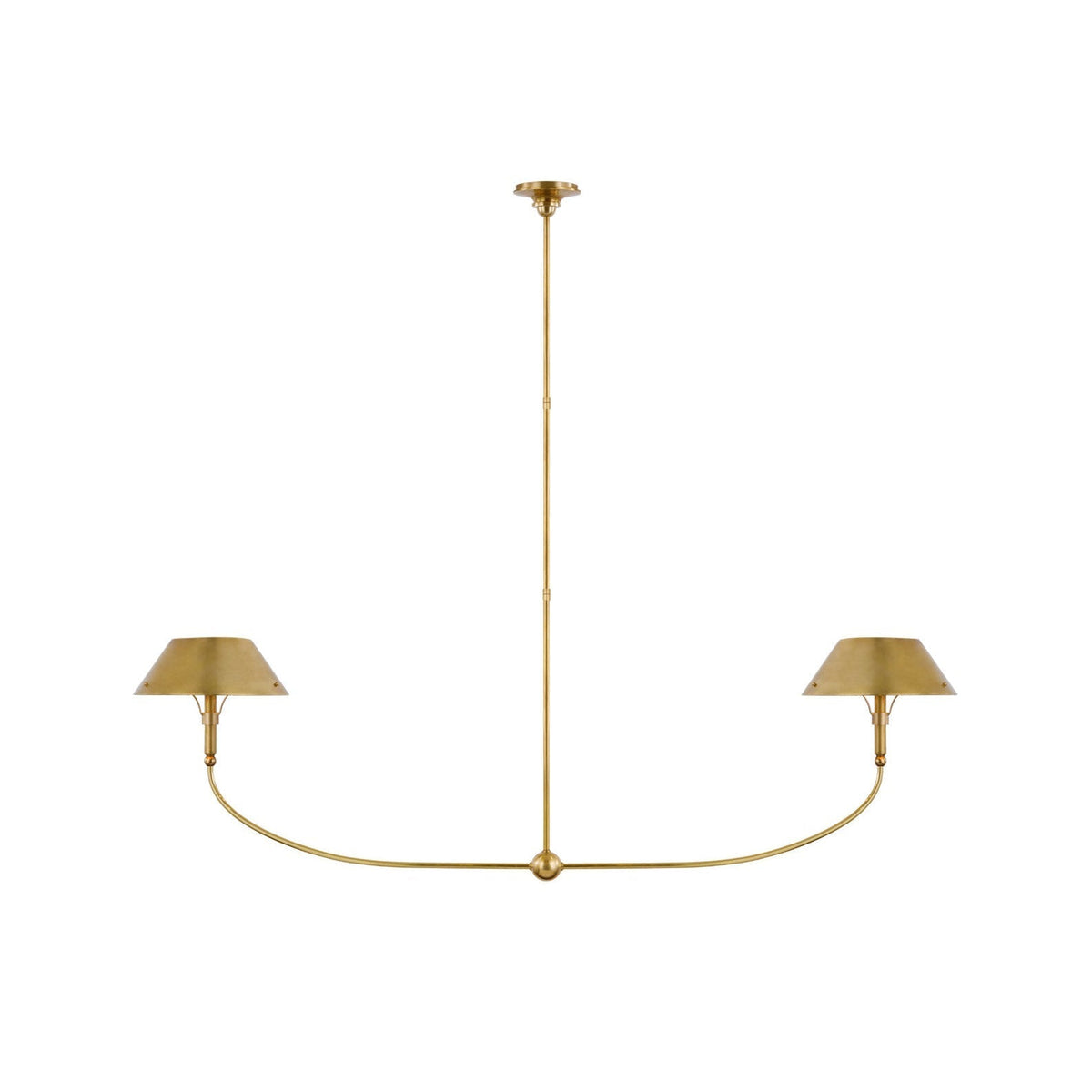 Turlington Vintage Industrial Brass Chandelier
