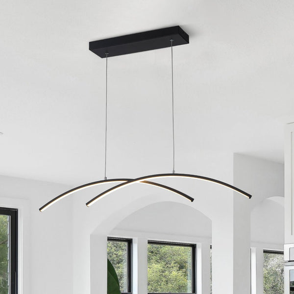 Ulfuvyr Minimalist Dimmable Arched Chandelier