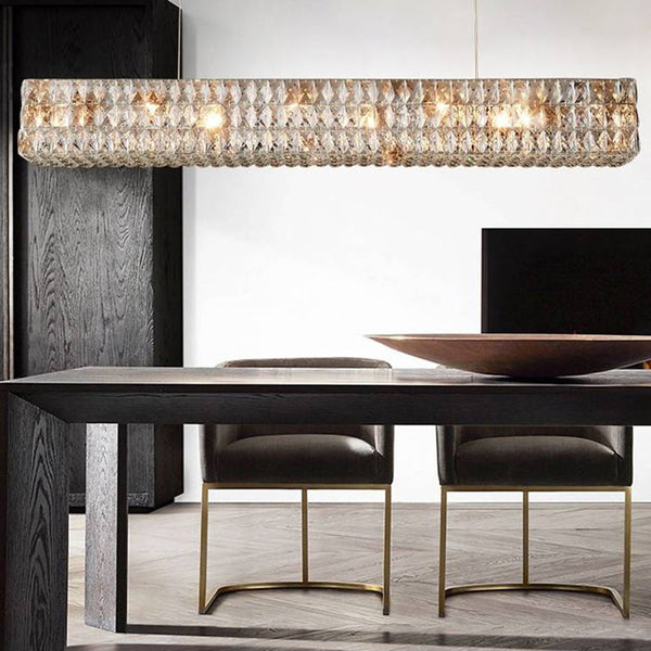 Kristy Rectangular Luxury Crystal Chandelier, 2 Colour