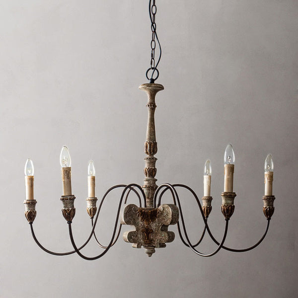 Geovanna Vintage Industrial Solid Chandelier