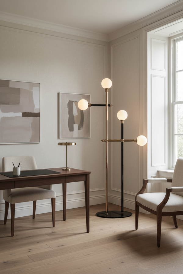 Milano Orbital Floor Lamp | Opaline Glass | CLMLO180
