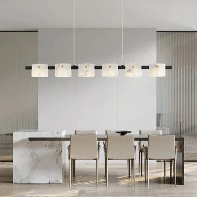 Vertical rhombus marble chandelier