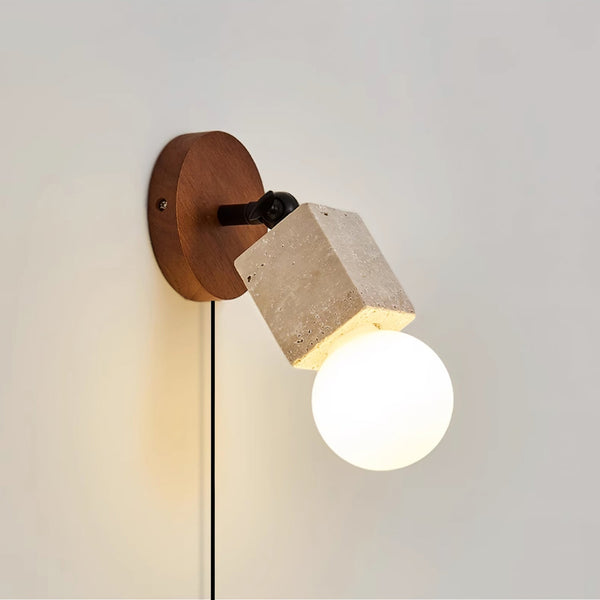 Versa Stone Adjustable Plug-in Wall Light