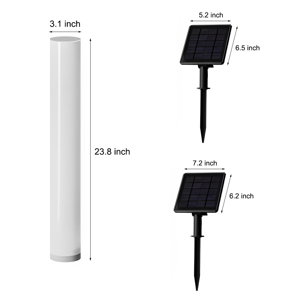 Caloraya Long Cylindrical Modern ABS Outdoor Lawn Post Lights