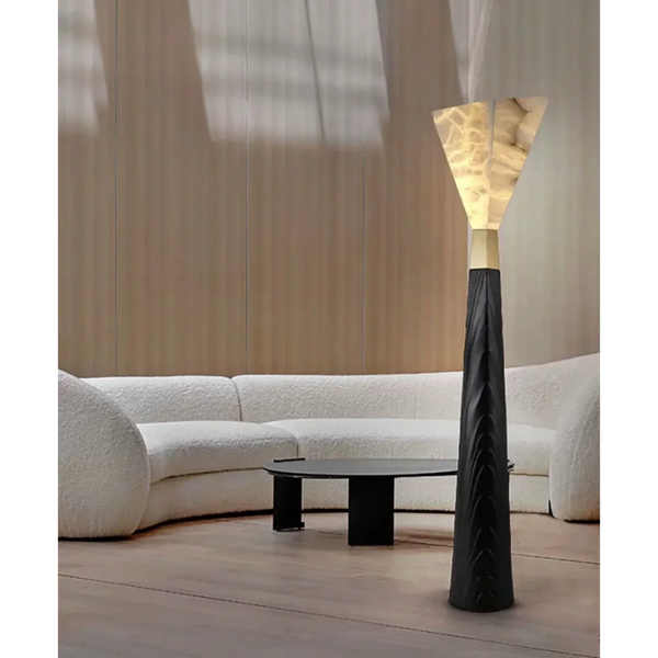 Sculptural Floor Lamp | Black & Gold | CLZX89550