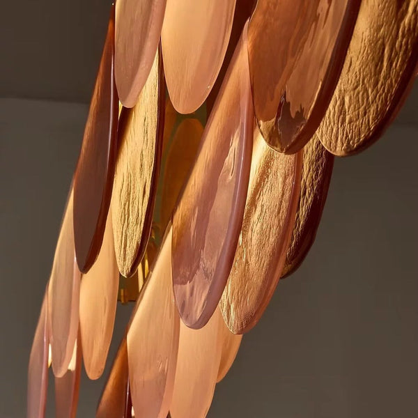 Petalo Linear | Burgundy Glass & Brass | CL89AGPET