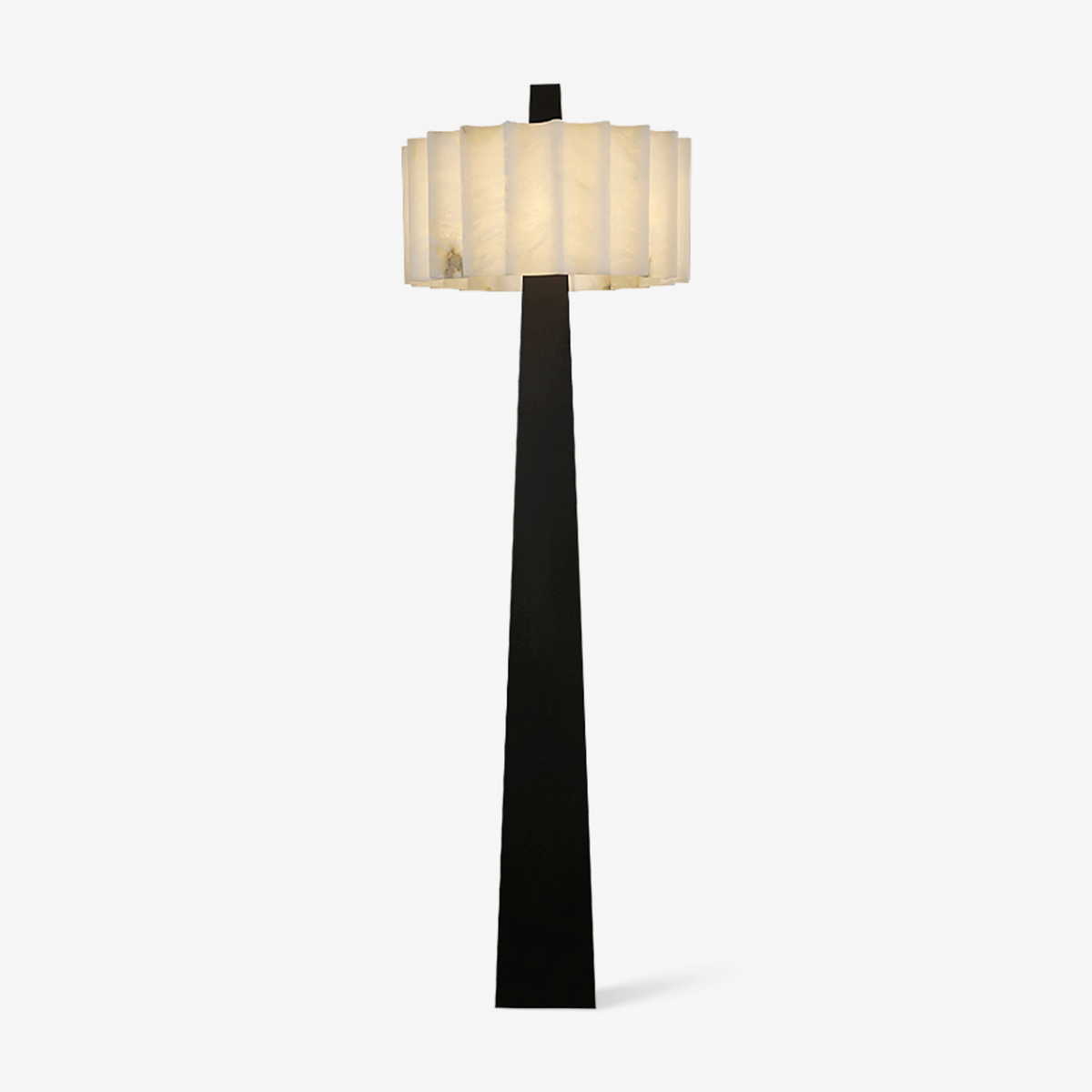 Origami Pleat Alabaster Floor Lamp