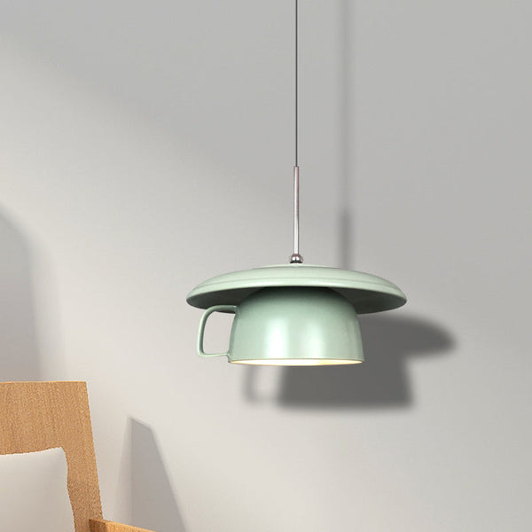 Valentina Rustic Cup Ceramic LED Pendant Light Living Room