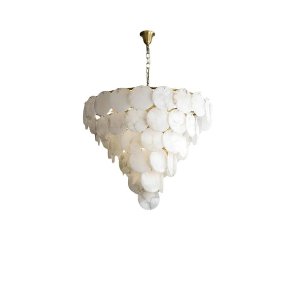 Marble Multi-Tiered Round Chandelier