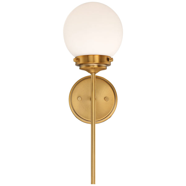 Waegnuvyh Brass Glass Wall Lamp