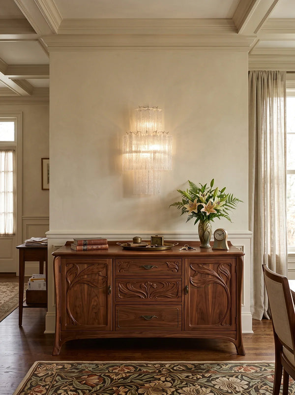 Solene Tiered Glass Tube Wall Sconce