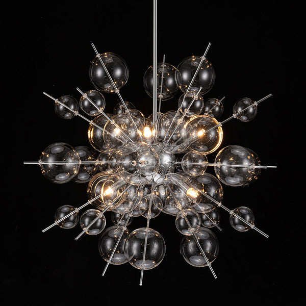 Mjolkunix Globe Bubble Sputnik Sunburst Glass Chandelier