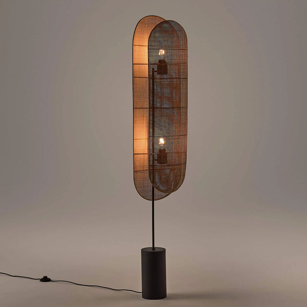 Wicker Shade Floor Lamp | CL85068B