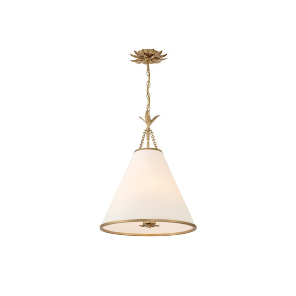 Aeon Brass Fabric Pendant Lamp